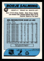 1986-87 O-Pee-Chee #169 Borje Salming Near Mint OPC 