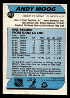 1986-87 O-Pee-Chee #212 Andy Moog Near Mint OPC 