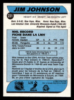1986-87 O-Pee-Chee #231 Jim Johnson Near Mint RC Rookie OPC 