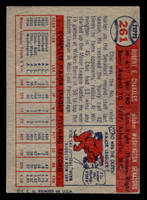 1957 Topps #261 Bob Chakales Very Good Miscut 