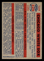 1957 Topps #329 White Sox Team Very Good  ID: 511828