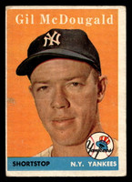 1958 Topps #20 Gil McDougald UER Very Good  ID: 511858