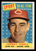 1958 Topps #478 Johnny Temple UER AS Excellent+  ID: 511958