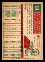 1959 Topps #101 Alex Kellner UER Very Good  ID: 511986
