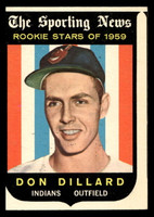 1959 Topps #123 Don Dillard Excellent RC Rookie  ID: 511994