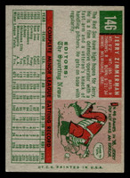 1959 Topps #146 Jerry Zimmerman Excellent+ RC Rookie  ID: 512003