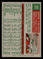 1959 Topps #311 Norm Zauchin Ex-Mint  ID: 512081