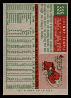 1959 Topps #335 Johnny Temple Excellent  ID: 512090