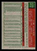 1959 Topps #372 Jim Hegan Excellent+ 