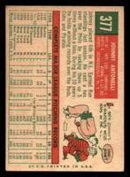 1959 Topps #377 Johnny Antonelli Excellent 