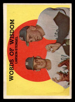 1959 Topps #383 Don Larsen/Casey Stengel Words of Wisdom Excellent+  ID: 512117