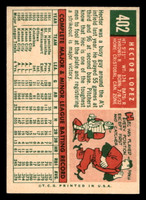 1959 Topps #402 Hector Lopez UER Ex-Mint  ID: 512130