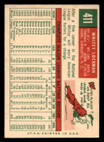 1959 Topps #411 Whitey Lockman UER Excellent+  ID: 512146