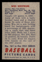 1951 Bowman #161 Wes Westrum Ex-Mint RC Rookie 