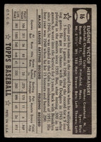 1952 Topps #16 Gene Hermanski Very Good Black Back  ID: 512265