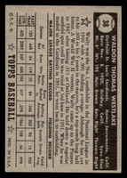 1952 Topps #38 Wally Westlake Excellent+ Black Back 