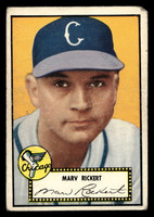 1952 Topps #50 Marv Rickert Good RC Rookie Black Back 