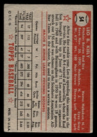 1952 Topps #54 Leo Kiely Very Good Red Back 