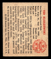 1950 Bowman #62 Ted Kluszewski Excellent+ 