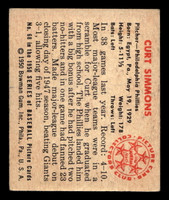 1950 Bowman #68 Curt Simmons Excellent 