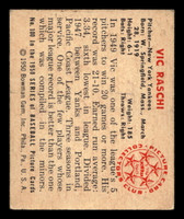 1950 Bowman #100 Vic Raschi Excellent+ 
