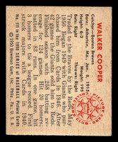 1950 Bowman #111 Walker Cooper Ex-Mint  ID: 512427