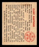 1950 Bowman #118 Clint Hartung Ex-Mint 
