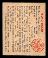 1950 Bowman #146 Floyd Baker Excellent+ 