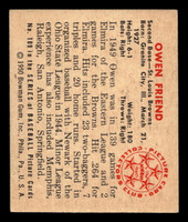 1950 Bowman #189 Owen Friend Excellent+ RC Rookie St Louis Browns