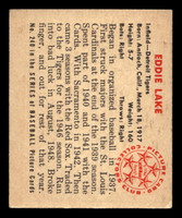 1950 Bowman #240 Eddie Lake ERR: No Copyright Excellent+ 