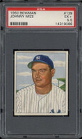 1950 Bowman #139 Johnny Mize Yankees PSA 5.5 EX+