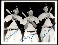 Mickey Mantle Joe DiMaggio Ted Williams Signed Photo Autograph JSA Authentic
