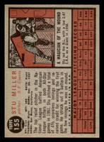 1962 Topps #155 Stu Miller Near Mint  ID: 512857