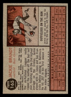 1962 Topps #165 Jackie Brandt Near Mint Green Tint 