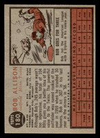 1962 Topps #180 Bob Allison Ex-Mint Green Tint 
