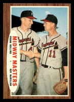 1962 Topps #211 Frank Bolling/Roy McMillan Midway Masters Ex-Mint  ID: 512914