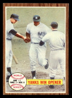 1962 Topps #232 World Series Game 1 Yanks Win Opener Ex-Mint  ID: 512952