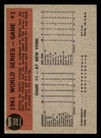 1962 Topps #232 World Series Game 1 Yanks Win Opener Excellent+  ID: 512956