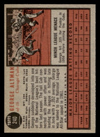 1962 Topps #240 George Altman UER Ex-Mint  ID: 512979