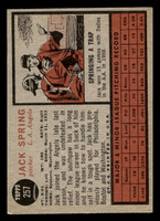 1962 Topps #257 Jack Spring UER Excellent+ RC Rookie  ID: 513001