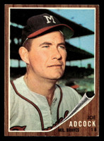 1962 Topps #265 Joe Adcock Excellent+  ID: 513026