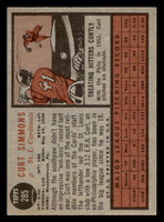 1962 Topps #285 Curt Simmons Excellent+  ID: 513052