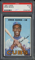 1967 Topps #215 Ernie Banks Cubs PSA 5 EX