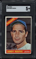 1966 Topps #100 Sandy Koufax Dodgers SGC 5 EX
