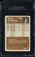 1983 Fleer #507 Ryne Sandberg Cubs SGC 7.5 Near Mint+ RC