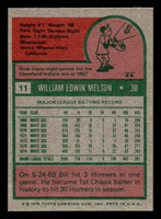 1975 Topps Mini #11 Bill Melton Near Mint MINI 