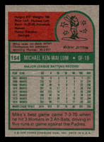 1975 Topps Mini #154 Mike Lum Near Mint MINI 
