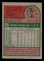 1975 Topps Mini #154 Mike Lum Ex-Mint MINI 