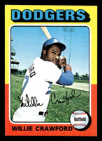 1975 Topps Mini #186 Willie Crawford Ex-Mint MINI 
