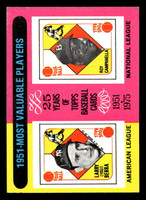1975 Topps Mini #189 1951 's Yogi Berra/Roy Campanella MVP Ex-Mint MINI 